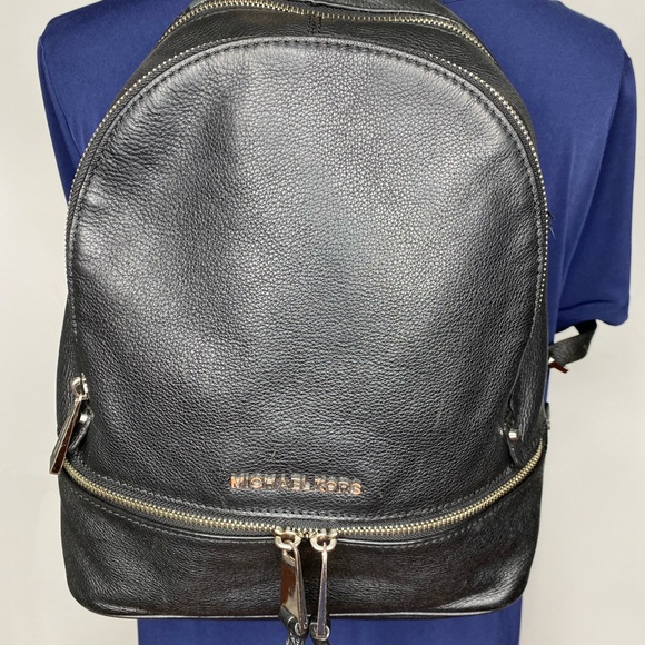 Michael Kors Rhea Zip Black Leather Backpack main image 5